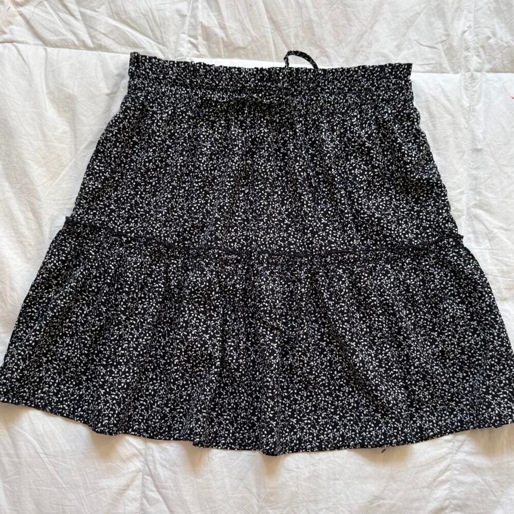 dress forum Tiered ditsy floral mini‎ skirt chiffon sz med cottagecore whimsical